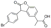 2-[3-(4-bromophenyl)-2-oxo-3H-benzofuran-5-yl]propanoic acid 구조식 이미지