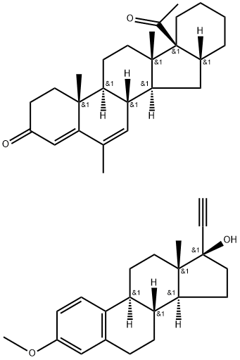 6-methyl-16 alpha,17 alpha-cyclohexylpregna-4,6-dien-3,20-dione 구조식 이미지