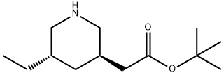 3-Piperidineaceticacid,5-ethyl-,1,1-dimethylethylester,(3R,5S)-(9CI) 구조식 이미지
