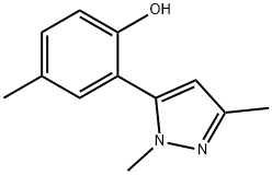 Phenol, 2-(1,3-dimethyl-1H-pyrazol-5-yl)-4-methyl- (9CI) 구조식 이미지