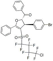 ((2S,3R)-3-(4-BROMOPHENYL)-4-(4-CHLORO-1,1,2,2,3,3,4,4-OCTAFLUOROBUTYLSULFONYL)-5-PHENYL-2,3-DIHYDROFURAN-2-YL)(PHENYL)METHANONE Structure
