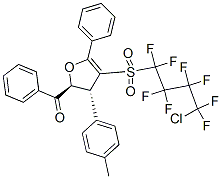 ((2S,3R)-4-(4-CHLORO-1,1,2,2,3,3,4,4-OCTAFLUOROBUTYLSULFONYL)-5-PHENYL-3-P-TOLYL-2,3-DIHYDROFURAN-2-YL)(PHENYL)METHANONE Structure