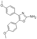 4,5-BIS-(4-메톡시-페닐)-옥사졸-2-일라민 구조식 이미지