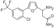 3-AMINO-3-[5-(2-CHLORO-5-TRIFLUOROMETHYL-PHENYL)-FURAN-2-YL]-PROPIONIC ACID AMIDE 구조식 이미지