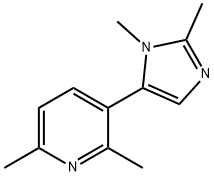 Pyridine, 3-(1,2-dimethyl-1H-imidazol-5-yl)-2,6-dimethyl- (9CI) 구조식 이미지