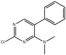 2-chloro-N,N-dimethyl-5-phenylpyrimidin-4-amine Structure