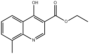 4-HYDROXY-8-METHYLQUINOLINE-3-CARBOXYLIC ACID ETHYL ESTER Structure