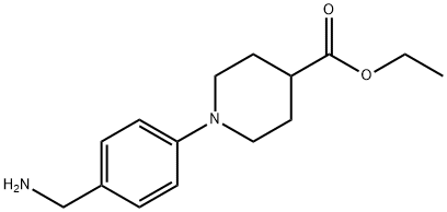 1-(4-AMINOMETHYL-PHENYL)-PIPERIDINE-4-CARBOXYLICACIDETHYL에스테르 구조식 이미지