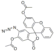 5(6)-AZIDOFLUORESCEIN DIACETATE Structure