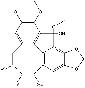 5,6,7,8-Tetrahydro-2,3,13-trimethoxy-6,7-dimethylbenzo[3,4]cycloocta[1,2-f][1,3]benzodioxole-1,8-diol Structure