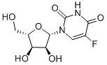 5-FLUORO-1-(β-L-RIBOFURANOSYL)URACIL Structure