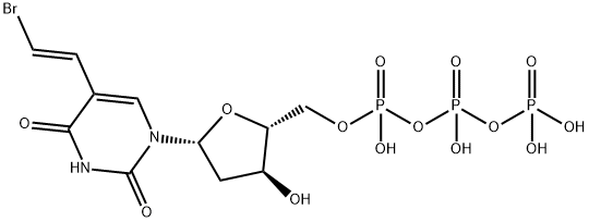 5-(2-bromovinyl)-2'-deoxyuridine-5'-triphosphate Structure