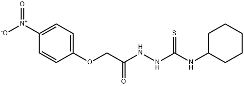 N-cyclohexyl-2-[2-(4-nitrophenoxy)acetyl]-1-hydrazinecarbothioamide Structure