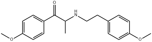 2-(4-Methoxyphenethylamino)-1-(4-methoxyphenyl)propan-1-one 구조식 이미지