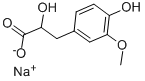 4-HYDROXY-3-METHOXYPHENYL-LACTIC ACID SODIUM SALT Structure