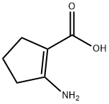 1-Cyclopentene-1-carboxylicacid,2-amino- Structure