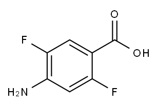 4-Amino-2,5-Difluorobenzoic Acid 구조식 이미지