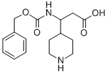 3-(N-Cbz-Piperidin-4-yl)-3-aminopropanoic acid 구조식 이미지