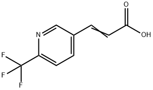 (2E)-3-[6-(TRIFLUOROMETHYL)PYRIDIN-3-YL]PROPENOICACID
 Structure