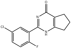 2-(5-chloro-2-fluorophenyl)-6,7-dihydro-5H-cyclopenta[d]pyrimidin-4-ol 구조식 이미지