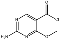 5-Pyrimidinecarbonyl chloride, 2-amino-4-methoxy- (9CI) Structure