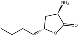 2(3H)-Furanone, 3-amino-5-butyldihydro-, (3S,5R)- (9CI) Structure