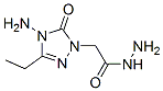 1H-1,2,4-Triazole-1-aceticacid,4-amino-3-ethyl-4,5-dihydro-5-oxo-,hydrazide(9CI) 구조식 이미지