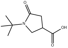 1-TERT-부틸-5-옥소-3-피롤리딘카르복실산 구조식 이미지