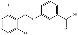 3-[(2-chloro-6-fluorobenzyl)oxy]benzoic acid 구조식 이미지