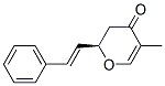 4H-Pyran-4-one,2,3-dihydro-5-methyl-2-[(1E)-2-phenylethenyl]-,(2R)-(9CI) Structure