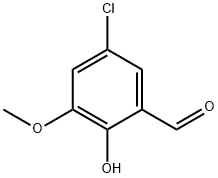 5-CHLORO-2-HYDROXY-3-METHOXYBENZALDEHYDE 구조식 이미지
