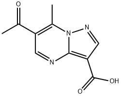 6-아세틸-7-메틸피라졸로[1,5-a]피리미딘-3-카르복실산(SALTDATA:FREE) 구조식 이미지