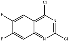 2,4-디클로로-6,7-디플루오로퀴나졸린 구조식 이미지