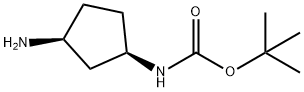 Carbamic acid, [(1R,3S)-3-aminocyclopentyl]-, 1,1-dimethylethyl ester (9CI) Structure