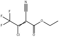 ethyl(2E)-3-chloro-2-cyano-4,4,4-trifluorobut-2-에노에이트 구조식 이미지