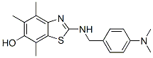 6-Benzothiazolol,  2-[[[4-(dimethylamino)phenyl]methyl]amino]-4,5,7-trimethyl- Structure