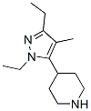 Piperidine, 4-(1,3-diethyl-4-methyl-1H-pyrazol-5-yl)- (9CI) Structure