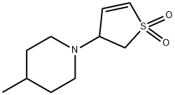 Piperidine, 1-(2,3-dihydro-1,1-dioxido-3-thienyl)-4-methyl- (9CI) Structure