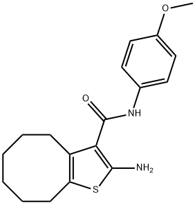 2-AMINO-N-(4-METHOXYPHENYL)-4,5,6,7,8,9-HEXAHYDROCYCLOOCTA[B]THIOPHENE-3-CARBOXAMIDE Structure