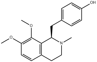 4-[[(1R)-1,2,3,4-Tetrahydro-7,8-dimethoxy-2-methylisoquinolin-1-yl]methyl]phenol 구조식 이미지