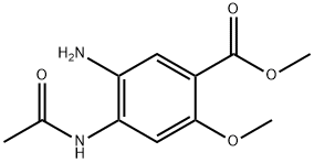 methyl 4-(acetylamino)-5-amino-o-anisate  Structure