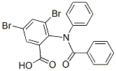 2-(N-Benzoylanilino)-3,5-디브로모벤조산 구조식 이미지