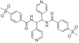 1,2-Bis(4-(4-methylsulfonyl)benzamido)-1,2-di-4-pyridylethane Structure