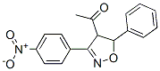 1-[4,5-Dihydro-3-(4-nitrophenyl)-5-phenylisoxazol-4-yl]ethanone 구조식 이미지