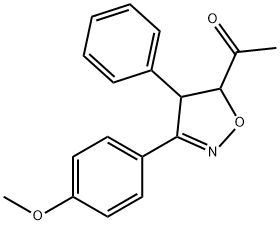 1-[4,5-Dihydro-3-(4-methoxyphenyl)-4-phenylisoxazol-5-yl]ethanone Structure
