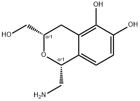 1H-2-Benzopyran-5,6-diol, 1-(aminomethyl)-3,4-dihydro-3-(hydroxymethyl)-, cis- (9CI) Structure