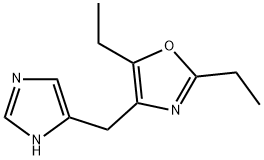 Oxazole, 2,5-diethyl-4-(1H-imidazol-4-ylmethyl)- (9CI) 구조식 이미지
