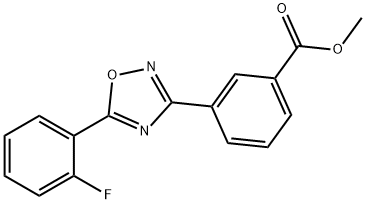 벤조산,3-[5-(2-플루오로페닐)-1,2,4-옥사디아졸-3-일]-,메틸에스테르 구조식 이미지