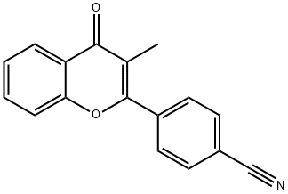 Benzonitrile, 4-(3-methyl-4-oxo-4H-1-benzopyran-2-yl)- (9CI) 구조식 이미지