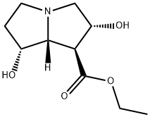 1H-Pyrrolizine-1-carboxylic acid, hexahydro-2,7-dihydroxy-, ethyl ester, [1S-(1alpha,2ba,7ba,7aalpha)]- (9CI) Structure
